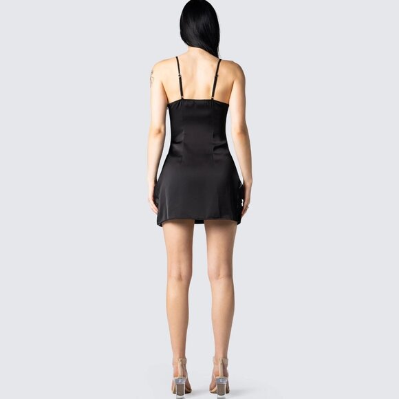 Finesse Black Deep V Dress - Picture 2 of 5